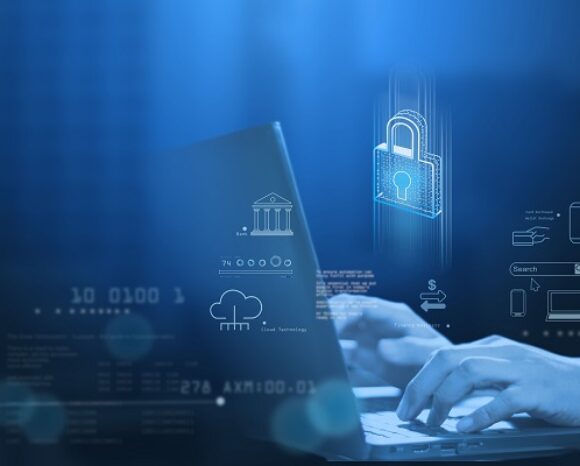 Network security system. Personal Data Information and Cyber Security Technology Concept