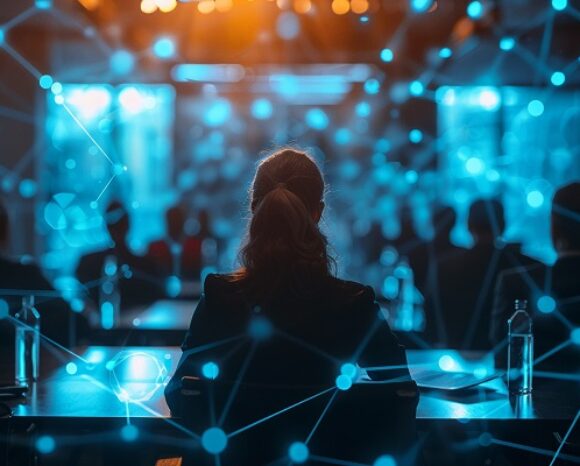 Personal data protection seminar, experts discussing rights and technology, welllit conference room, thoughtful afternoon , 3DCG