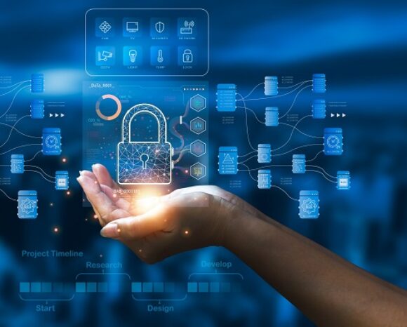 cyber security concept and internet privacy data protection Modern showing padlock protecting business and financial data to protect personal information on digital devices, data governance