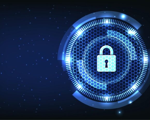 Cyber security and data protection banner.