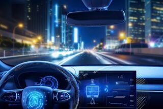 Modern smart car technology intelligent system using Heads up display