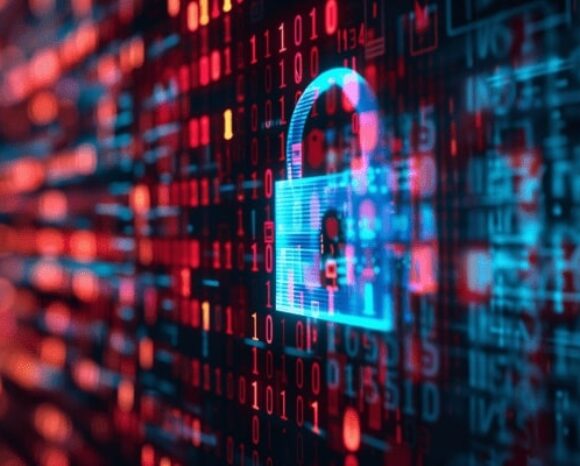 Schloss auf Datenhintergrund