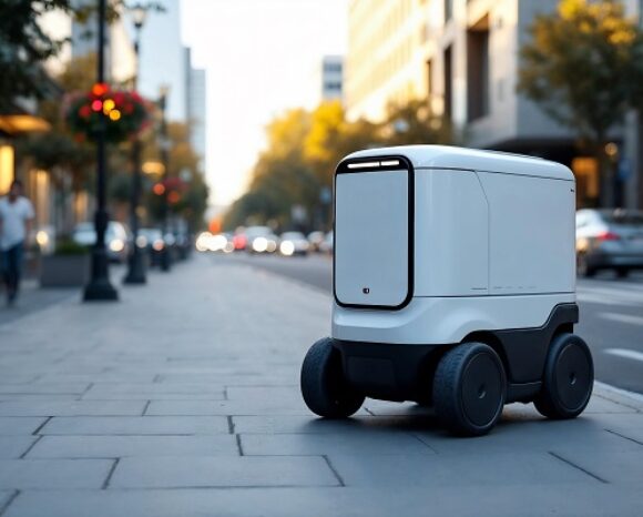 Transportroboter auf der Straße