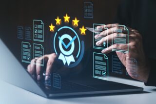 digitale Zertifikation auf Bildschirm