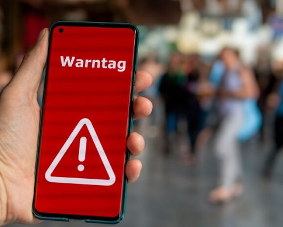 Warntag Warnung auf Handy