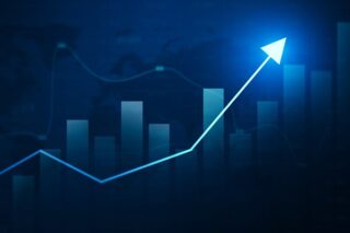 Wirtschaftschart zeigt nach oben