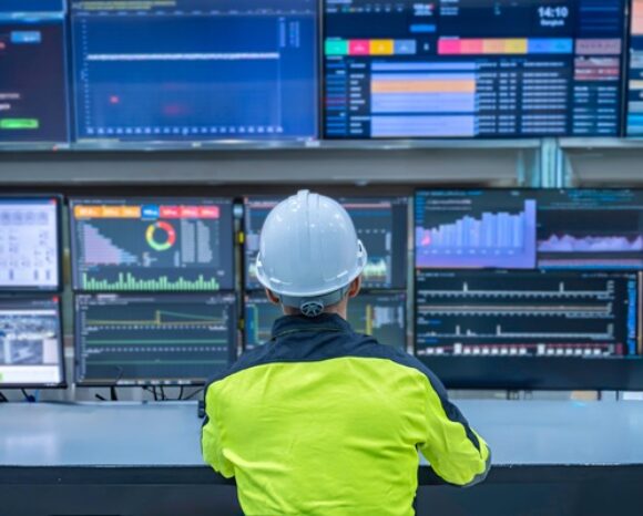 Ingenieur im Kontrollraum