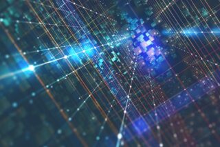abstrakte Darstellung von Quantum Computing
