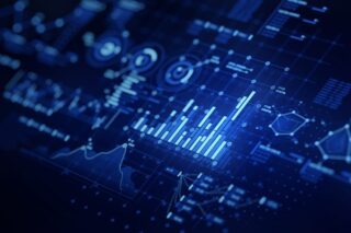 Datenanalyse. holografisches Konzept