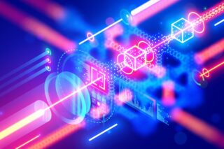 Close-Up eines optischen CPU-Prozesses