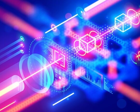 Close-Up eines optischen CPU-Prozesses
